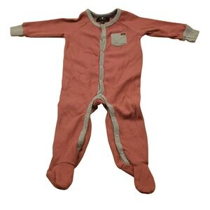 7 For All Mankind‎ Baby Romper Pajamas Waffle Knit Footed Sleepers 6/9M